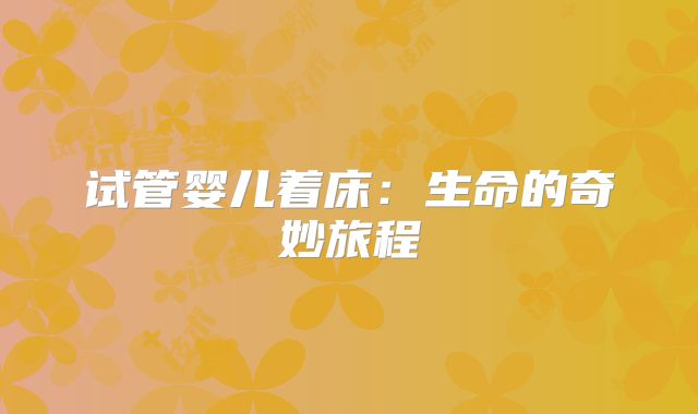 试管婴儿着床:生命的奇妙旅程