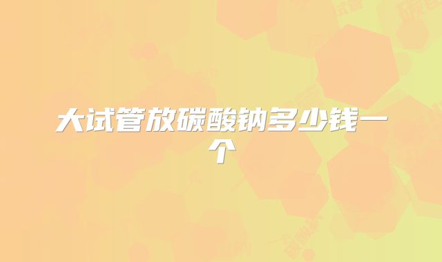 大试管放碳酸钠多少钱一个