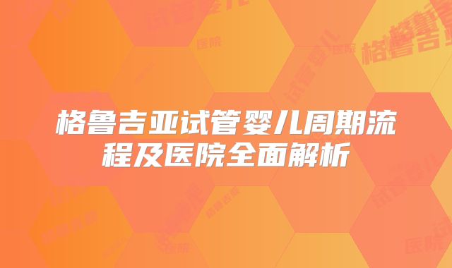 格鲁吉亚试管婴儿周期流程及医院全面解析
