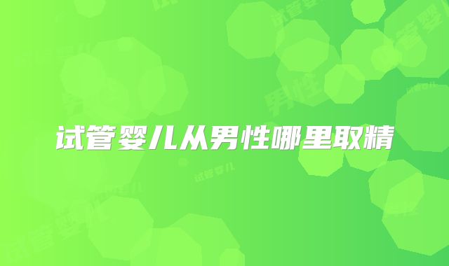 试管婴儿从男性哪里取精