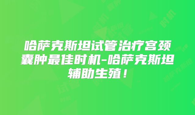 哈萨克斯坦试管治疗宫颈囊肿最佳时机-哈萨克斯坦辅助生殖!
