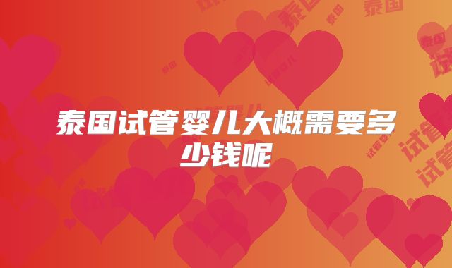 泰国试管婴儿大概需要多少钱呢