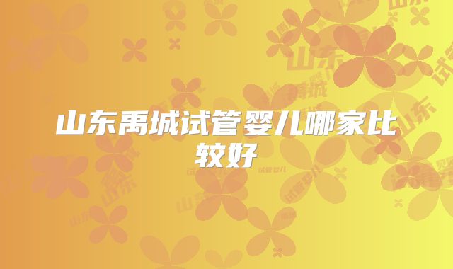 山东禹城试管婴儿哪家比较好