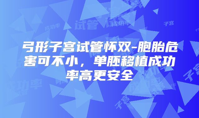 弓形子宫试管怀双-胞胎危害可不小,单胚移植成功率高更安全
