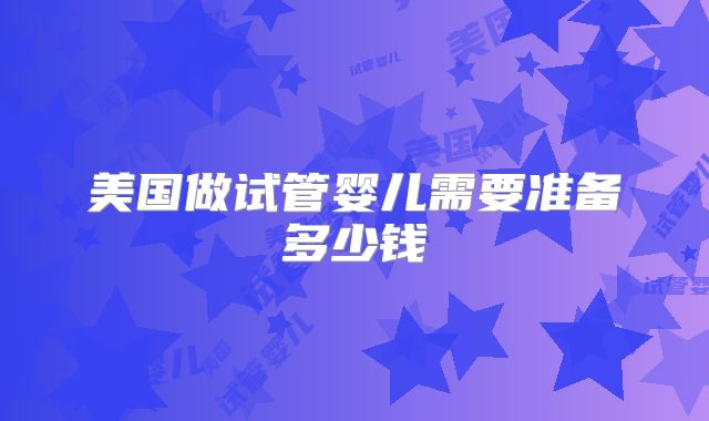 美国做试管婴儿需要准备多少钱