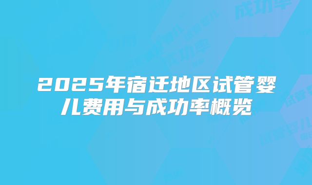 2025年宿迁地区试管婴儿费用与成功率概览