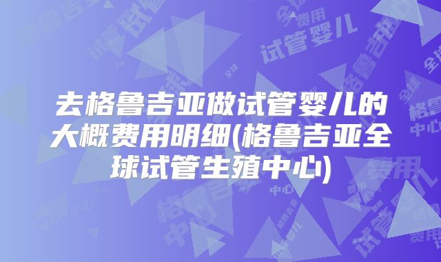 去格鲁吉亚做试管婴儿的大概费用明细(格鲁吉亚全球试管生殖中心)