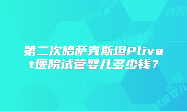 第二次哈萨克斯坦Plivat医院试管婴儿多少钱?