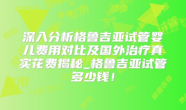 深入分析格鲁吉亚试管婴儿费用对比及国外治疗真实花费揭秘_格鲁吉亚试管多少钱!