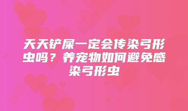 天天铲屎一定会传染弓形虫吗?养宠物如何避免感染弓形虫