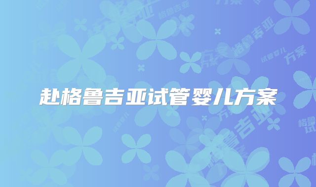 赴格鲁吉亚试管婴儿方案