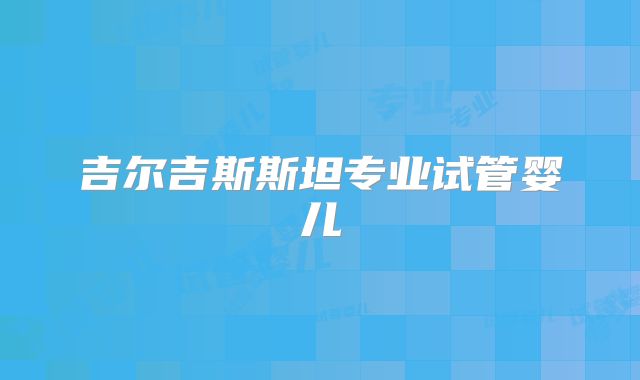 吉尔吉斯斯坦专业试管婴儿