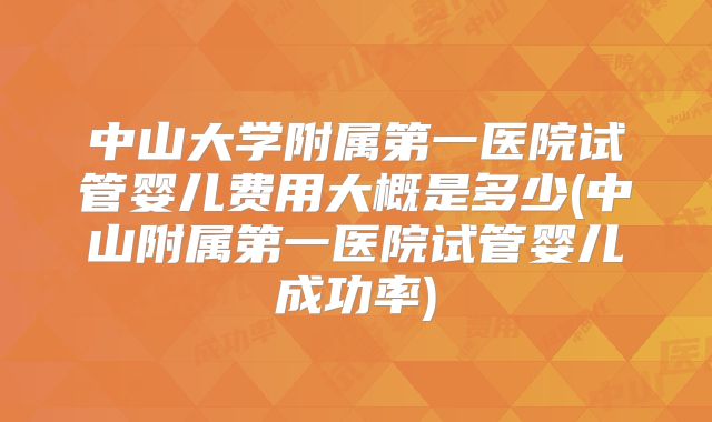 中山大学附属第一医院试管婴儿费用大概是多少(中山附属第一医院试管婴儿成功率)