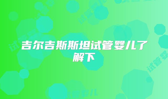 吉尔吉斯斯坦试管婴儿了解下
