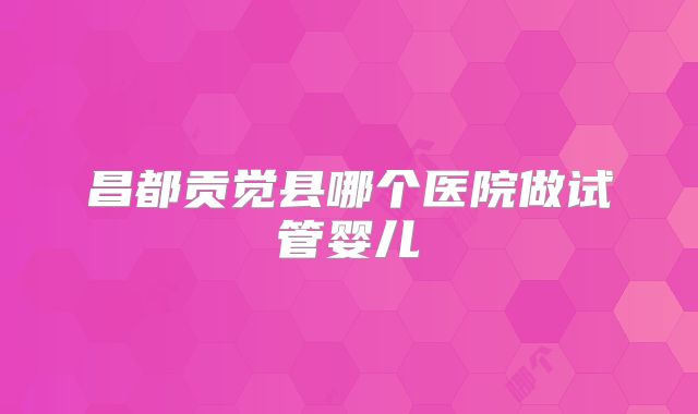 昌都贡觉县哪个医院做试管婴儿