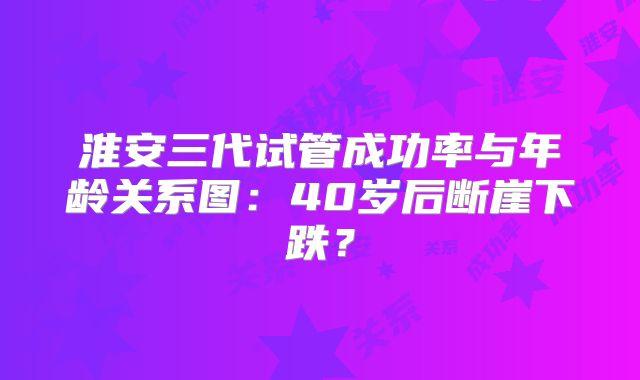 淮安三代试管成功率与年龄关系图:40岁后断崖下跌?