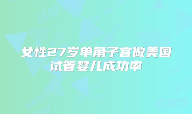 女性27岁单角子宫做美国试管婴儿成功率