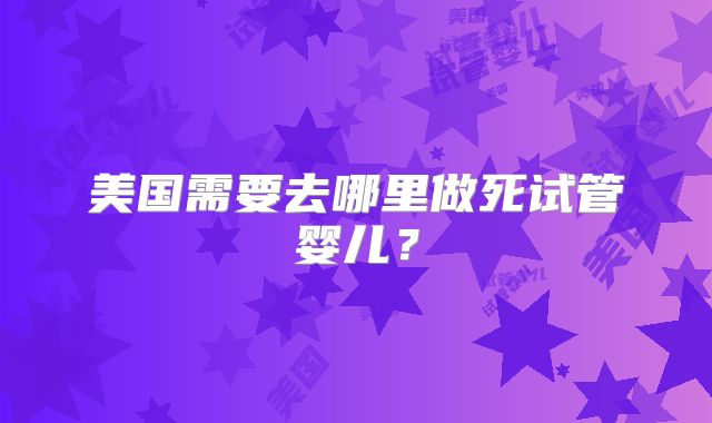 美国需要去哪里做死试管婴儿？