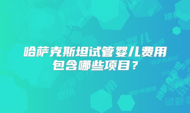 哈萨克斯坦试管婴儿费用包含哪些项目？