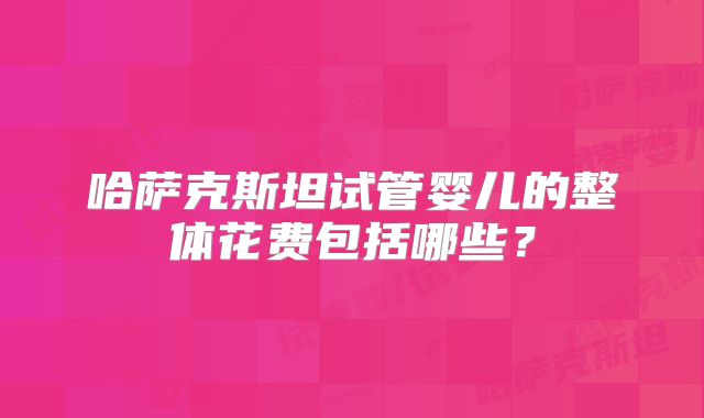 哈萨克斯坦试管婴儿的整体花费包括哪些?
