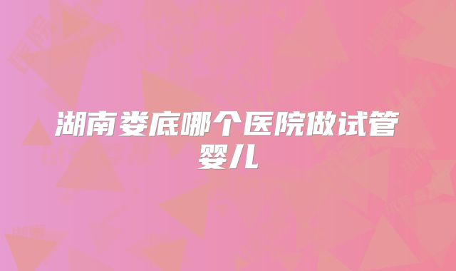 湖南娄底哪个医院做试管婴儿