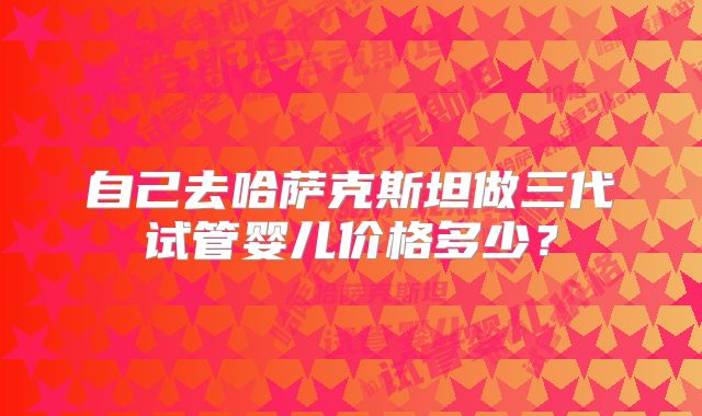 自己去哈萨克斯坦做三代试管婴儿价格多少？