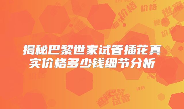 揭秘巴黎世家试管插花真实价格多少钱细节分析