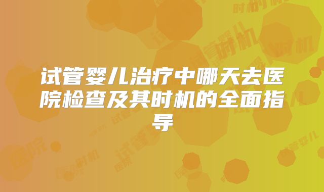 试管婴儿治疗中哪天去医院检查及其时机的全面指导
