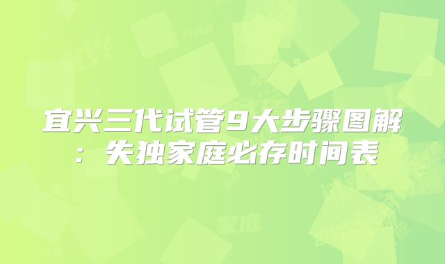 宜兴三代试管9大步骤图解:失独家庭必存时间表