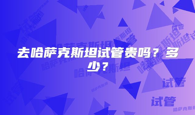 去哈萨克斯坦试管贵吗?多少?