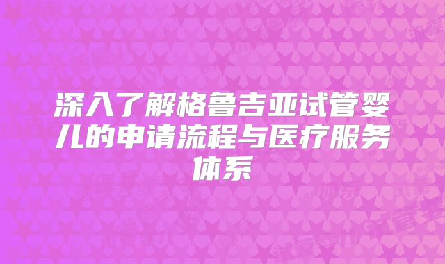 深入了解格鲁吉亚试管婴儿的申请流程与医疗服务体系