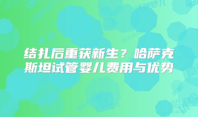 结扎后重获新生?哈萨克斯坦试管婴儿费用与优势