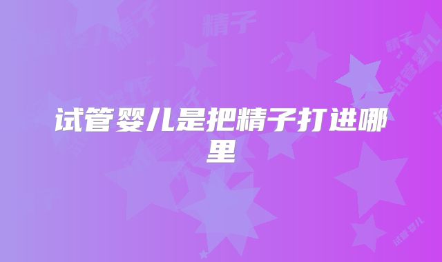 试管婴儿是把精子打进哪里