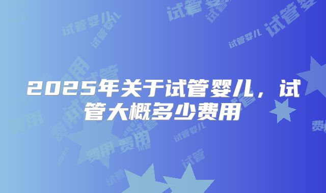 2025年关于试管婴儿,试管大概多少费用
