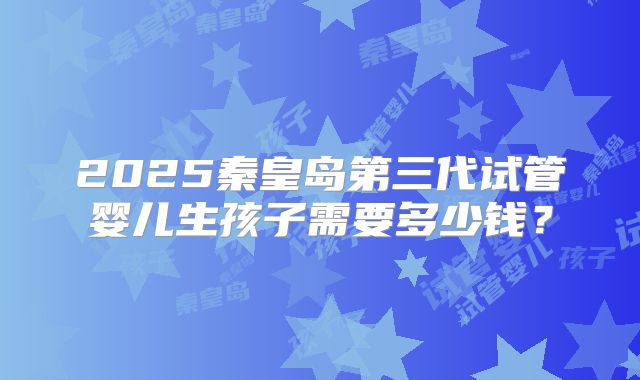 2025秦皇岛第三代试管婴儿生孩子需要多少钱?