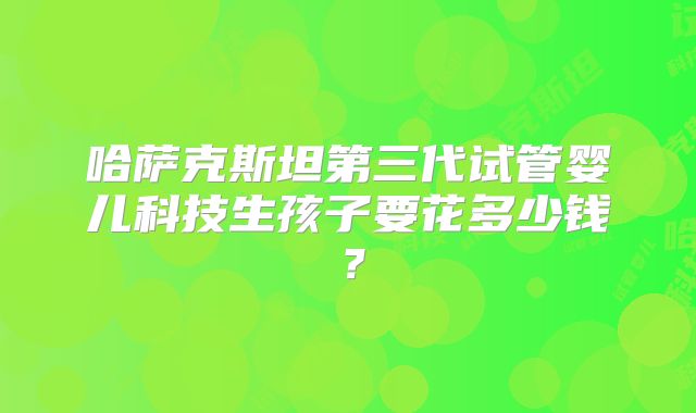 哈萨克斯坦第三代试管婴儿科技生孩子要花多少钱？