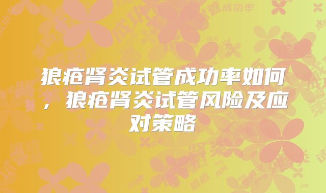 狼疮肾炎试管成功率如何,狼疮肾炎试管风险及应对策略
