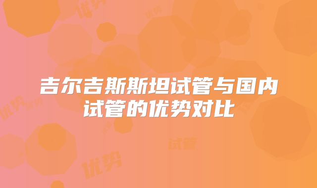 吉尔吉斯斯坦试管与国内试管的优势对比
