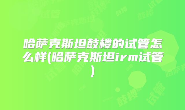 哈萨克斯坦鼓楼的试管怎么样(哈萨克斯坦irm试管)