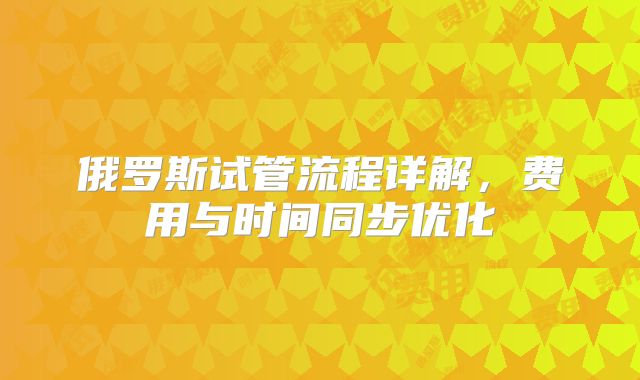 俄罗斯试管流程详解,费用与时间同步优化