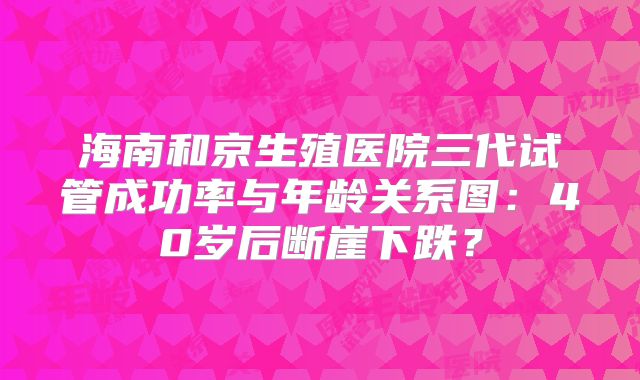 海南和京生殖医院三代试管成功率与年龄关系图:40岁后断崖下跌?