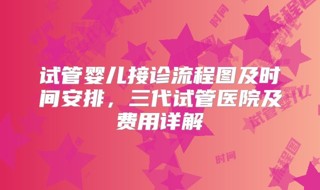试管婴儿接诊流程图及时间安排，三代试管医院及费用详解