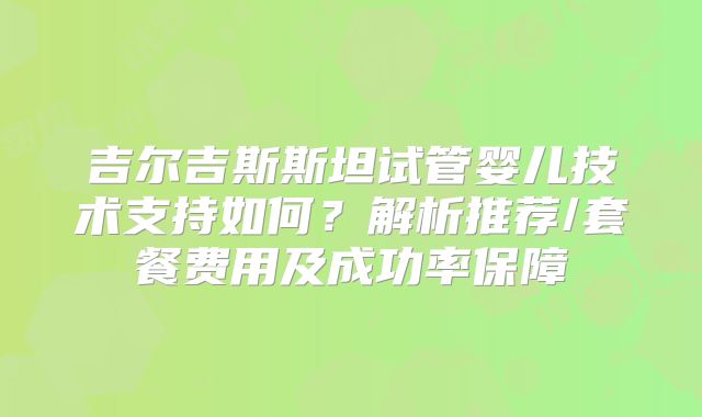吉尔吉斯斯坦试管婴儿技术支持如何?解析推荐/套餐费用及成功率保障