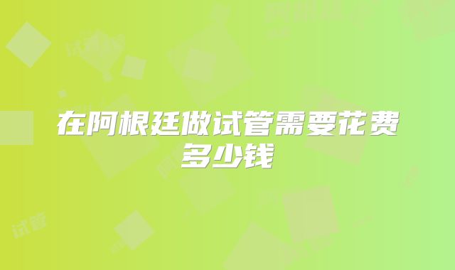 在阿根廷做试管需要花费多少钱