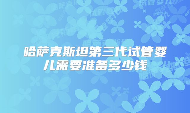 哈萨克斯坦第三代试管婴儿需要准备多少钱