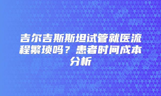 吉尔吉斯斯坦试管就医流程繁琐吗?患者时间成本分析