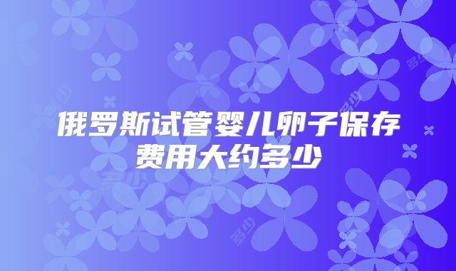 俄罗斯试管婴儿卵子保存费用大约多少