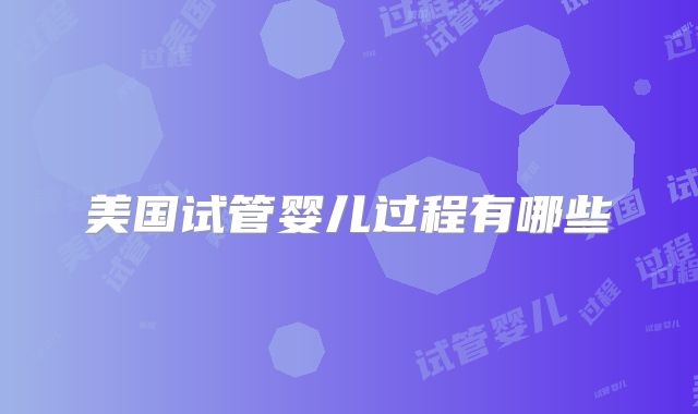 美国试管婴儿过程有哪些