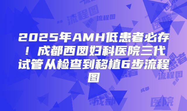 2025年AMH低患者必存!成都西囡妇科医院三代试管从检查到移植6步流程图