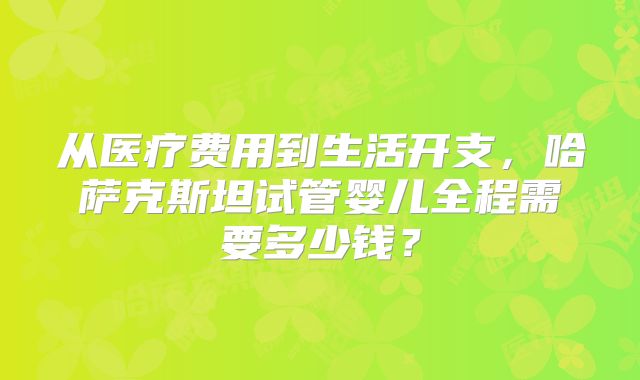 从医疗费用到生活开支,哈萨克斯坦试管婴儿全程需要多少钱?